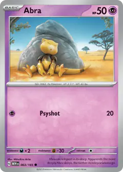 Abra Common card from 151