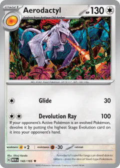 Aerodactyl Rare card from 151