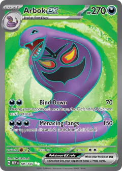 Arbok ex Ultra Rare card from 151