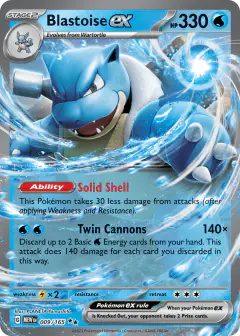 Blastoise ex Double Rare card from 151