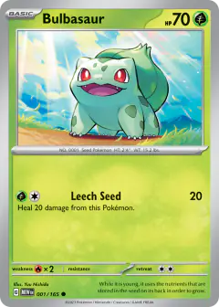 Bulbasaur Common card from 151