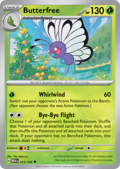 Butterfree Uncommon card from 151