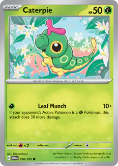Caterpie Common card from 151
