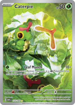 Caterpie Illustration Rare card from 151