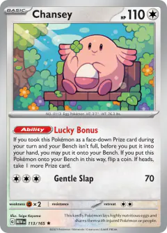 Chansey Rare card from 151