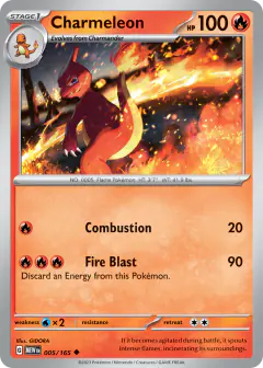 Charmeleon Uncommon card from 151