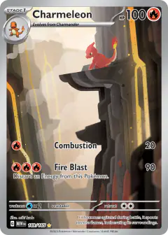 Charmeleon Illustration Rare card from 151