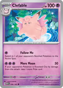 Clefable Uncommon card from 151