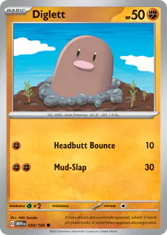 Diglett Common card from 151