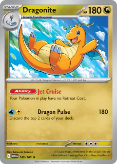 Dragonite Rare card from 151