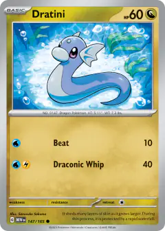 Dratini Common card from 151