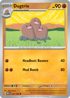 Dugtrio Uncommon card from 151