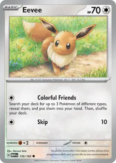 Eevee Common card from 151
