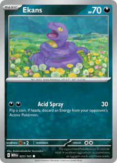 Ekans Common card from 151
