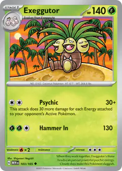 Exeggutor Uncommon card from 151