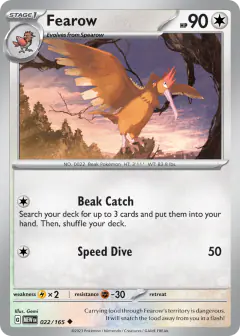 Fearow Uncommon card from 151