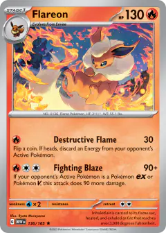 Flareon Rare card from 151