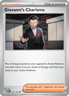 Giovanni's Charisma Uncommon card from 151