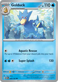 Golduck Uncommon card from 151