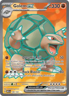 Golem ex Ultra Rare card from 151