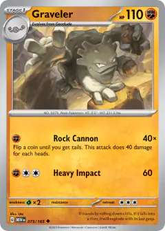 Graveler Uncommon card from 151