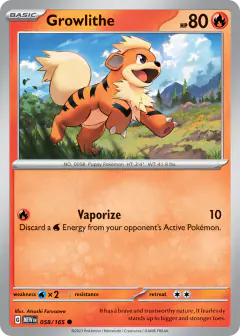 Growlithe Common card from 151