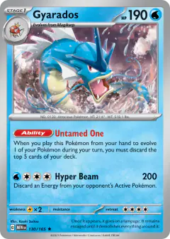 Gyarados Rare card from 151