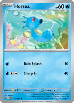 Horsea Common card from 151