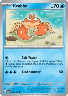 Krabby Common card from 151