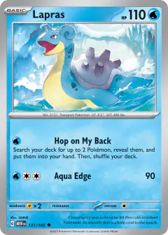 Lapras Uncommon card from 151