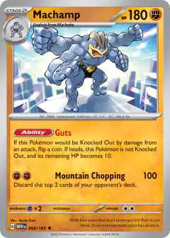 Machamp Rare card from 151