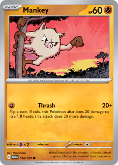 Mankey Common card from 151