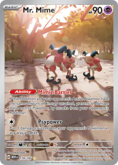 Mr. Mime Illustration Rare card from 151
