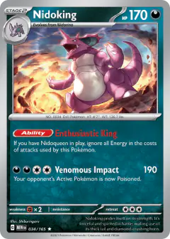 Nidoking Rare card from 151