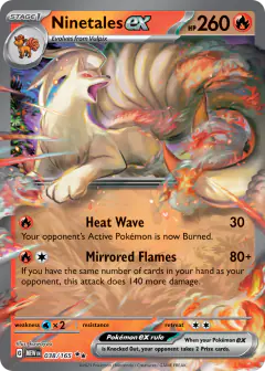 Ninetales ex Double Rare card from 151