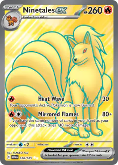 Ninetales ex Ultra Rare card from 151