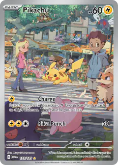 Pikachu Illustration Rare card from 151