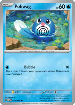 Poliwag Common card from 151