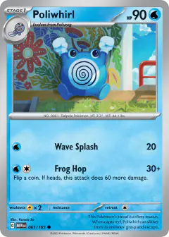 Poliwhirl Common card from 151