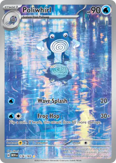 Poliwhirl Illustration Rare card from 151