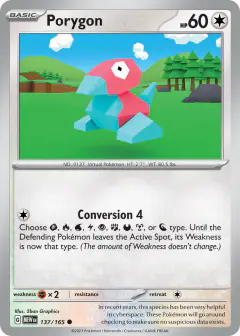 Porygon Common card from 151