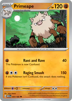 Primeape Uncommon card from 151