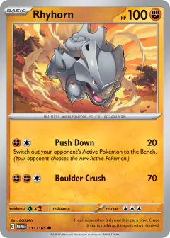 Rhyhorn Common card from 151