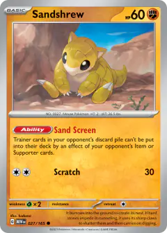 Sandshrew Common card from 151