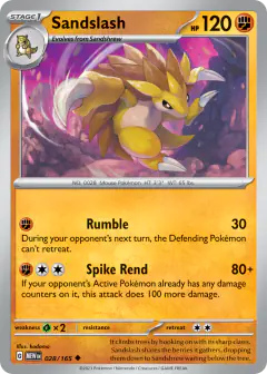Sandslash Uncommon card from 151
