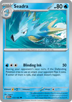 Seadra Uncommon card from 151