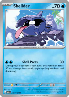 Shellder Common card from 151