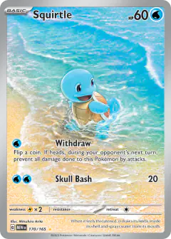 Squirtle Illustration Rare card from 151