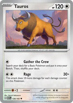 Tauros Uncommon card from 151