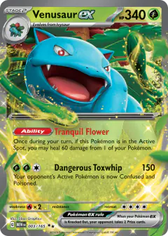 Venusaur ex Double Rare card from 151